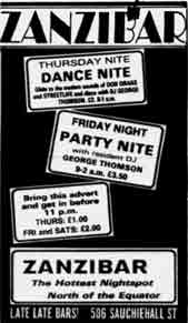 Zanzibar advert 1984